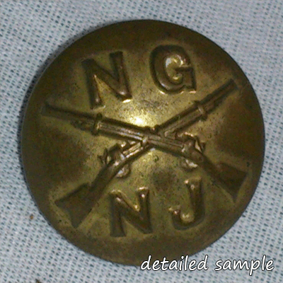 New Jersey National Guard Military Uniform Button